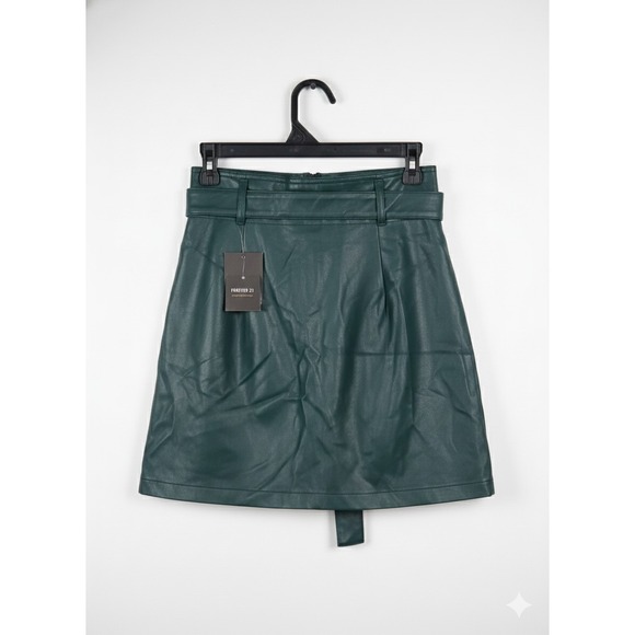 Forever 21 Dark Green Double-Breasted Mini Skirt - Picture 4 of 4